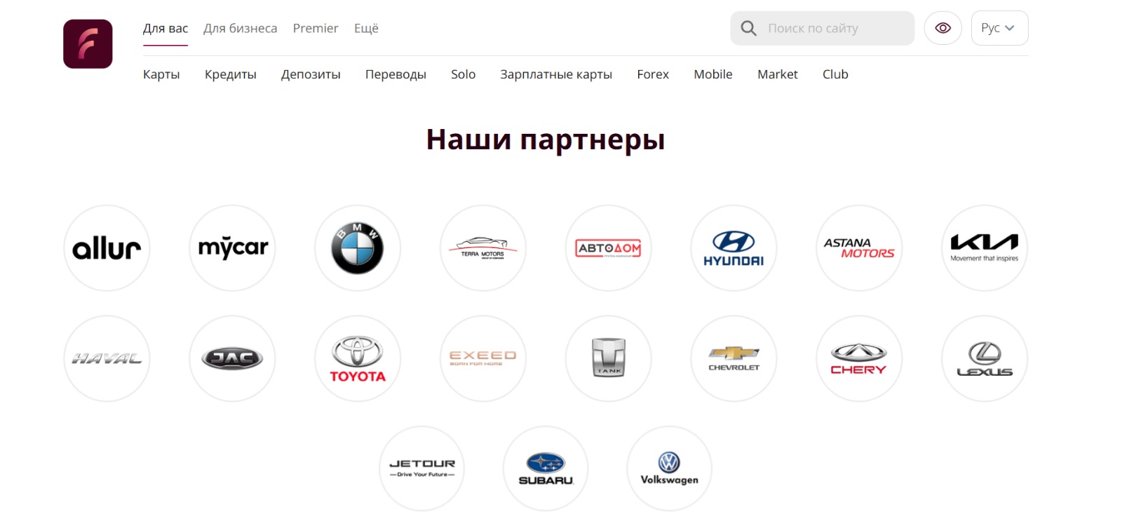Партнеры Форте банка
